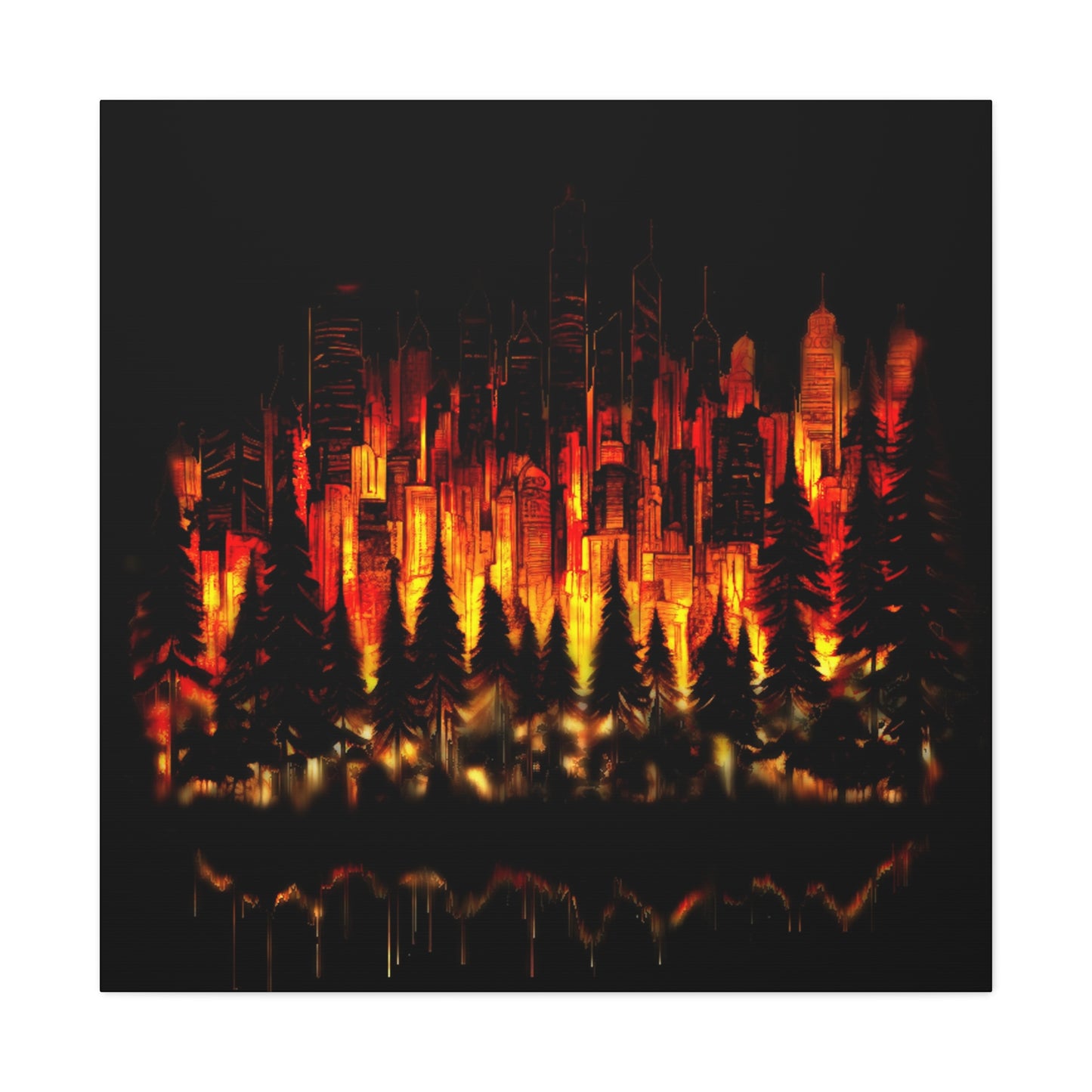 Night Light Life Landscape - Canvas