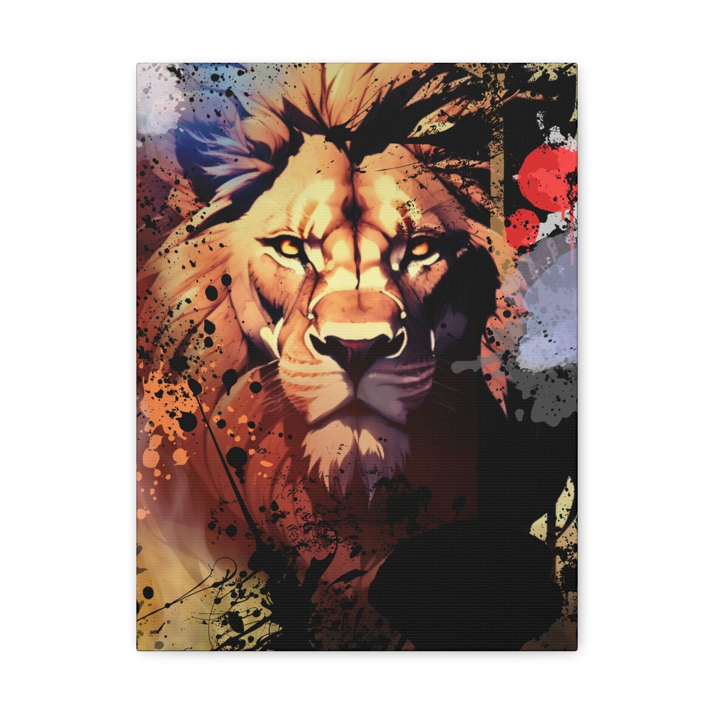 Drip Lion Inferno Motif - Canvas