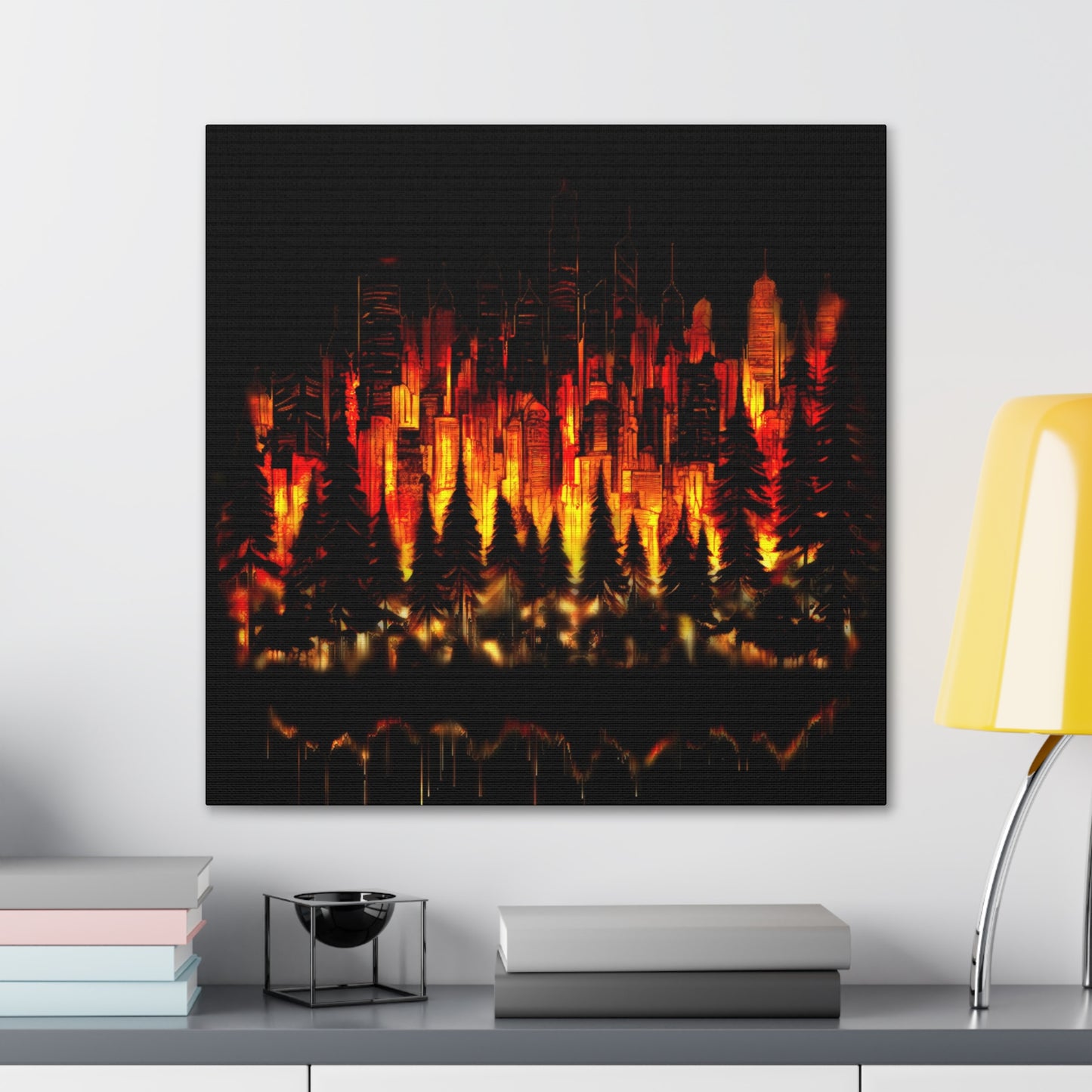 Night Light Life Landscape - Canvas