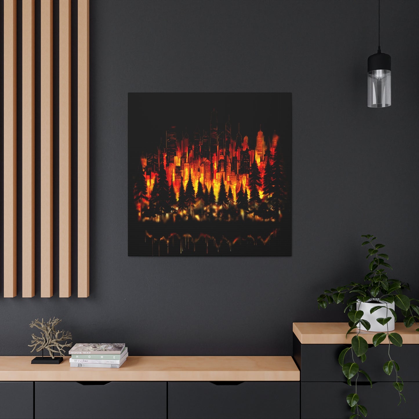 Night Light Life Landscape - Canvas