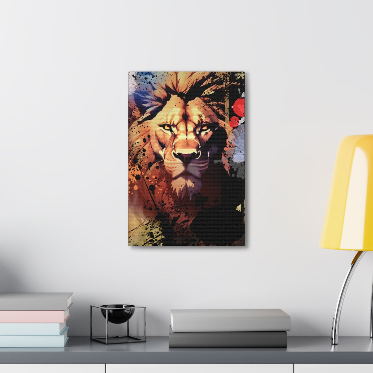 Drip Lion Inferno Motif - Canvas