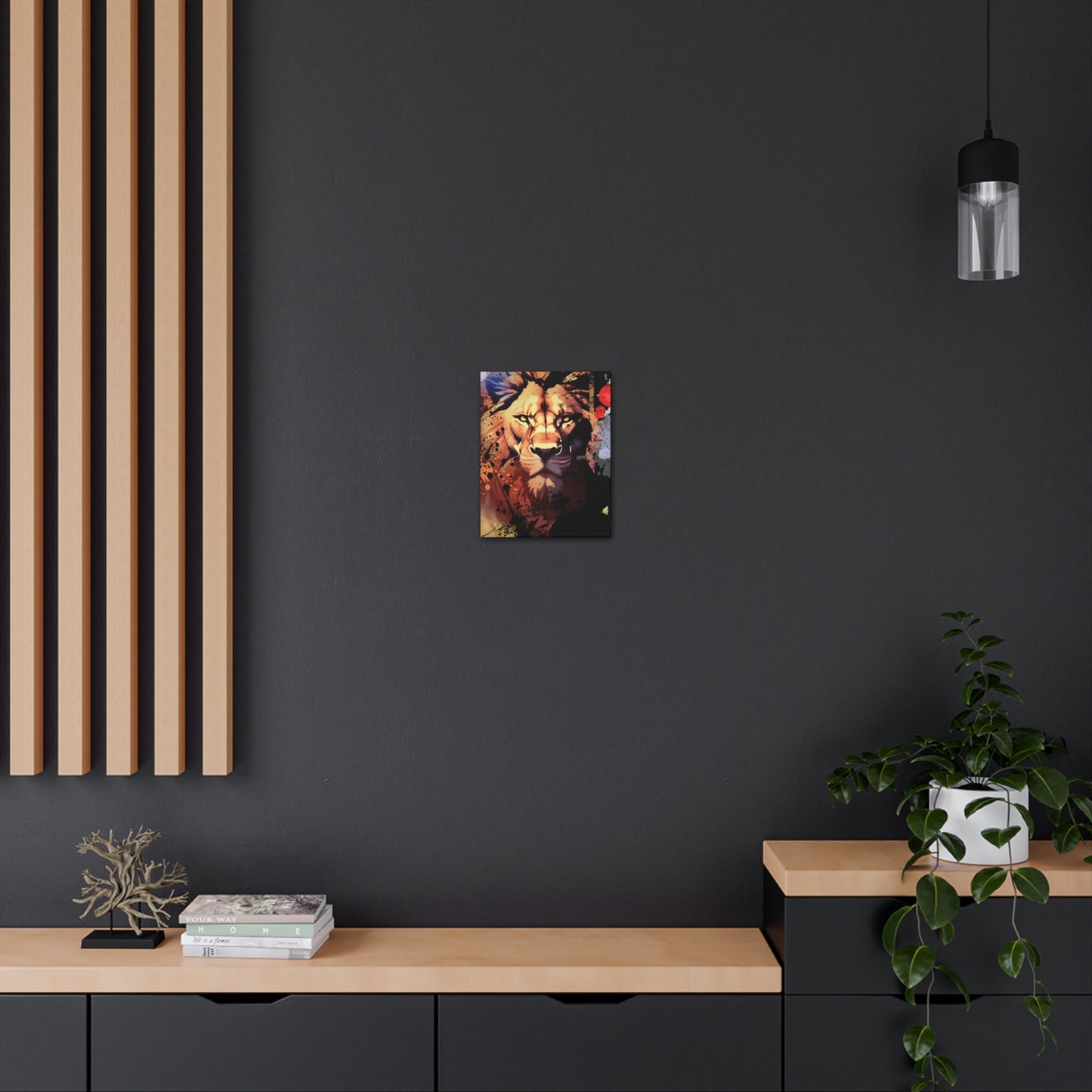 Drip Lion Inferno Motif - Canvas