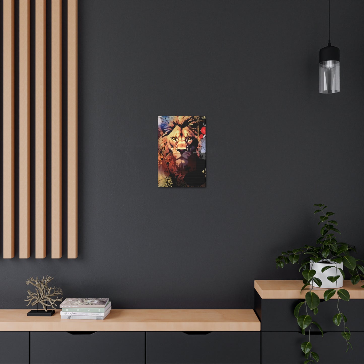 Drip Lion Inferno Motif - Canvas