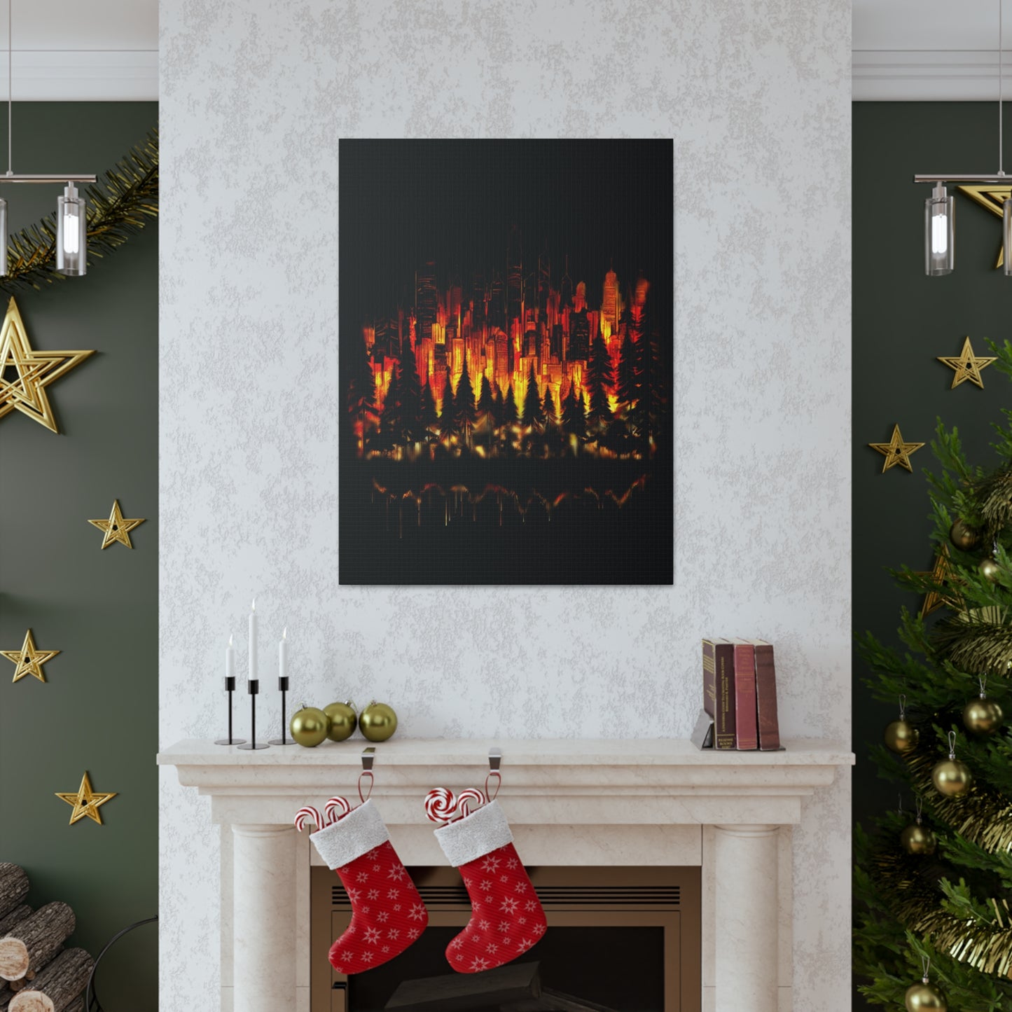 Night Light Life Landscape - Canvas