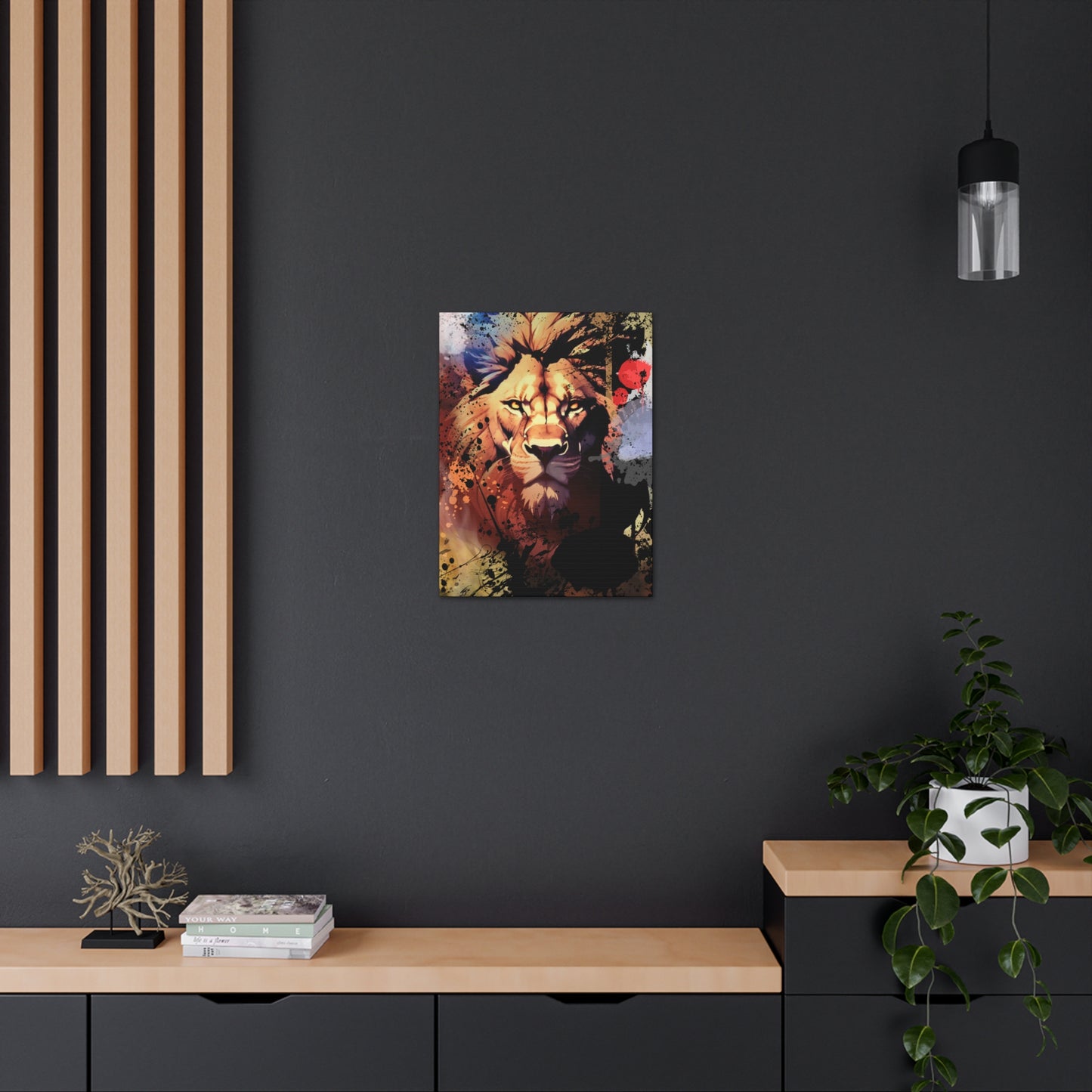 Drip Lion Inferno Motif - Canvas