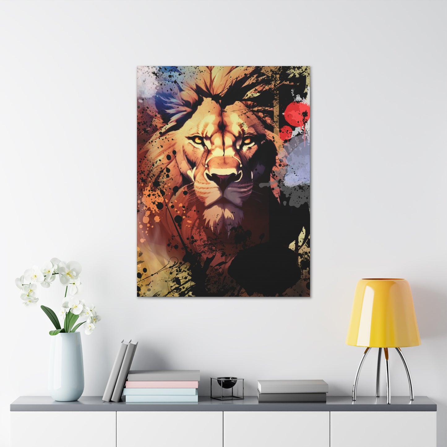 Drip Lion Inferno Motif - Canvas
