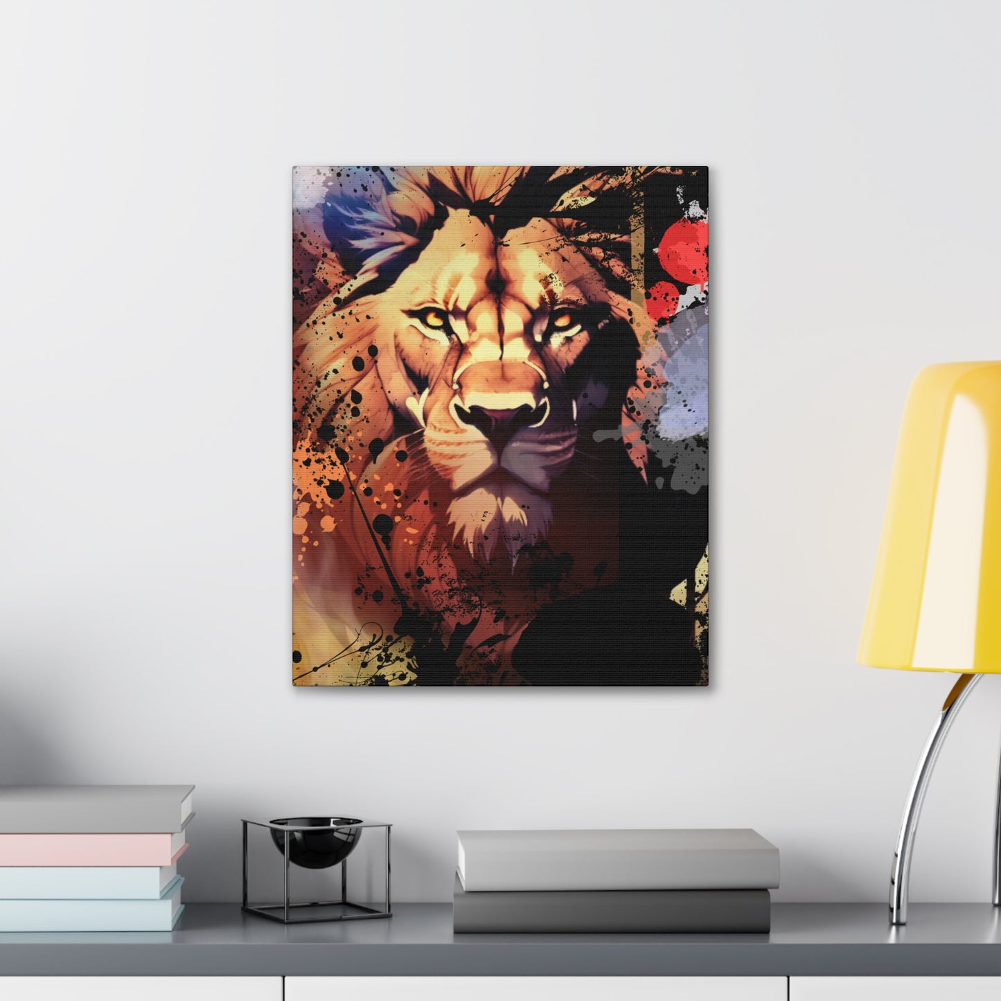 Drip Lion Inferno Motif - Canvas