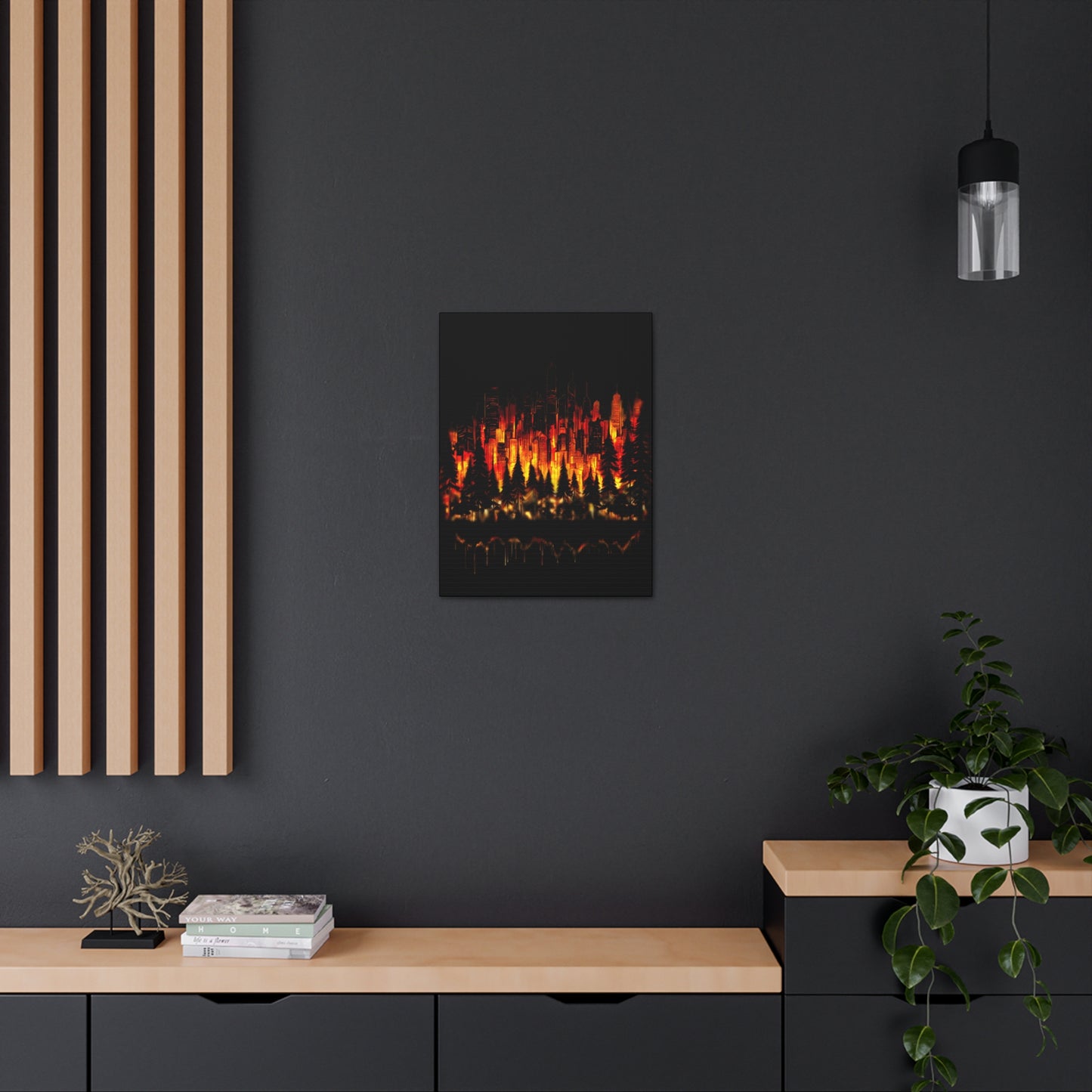Night Light Life Landscape - Canvas