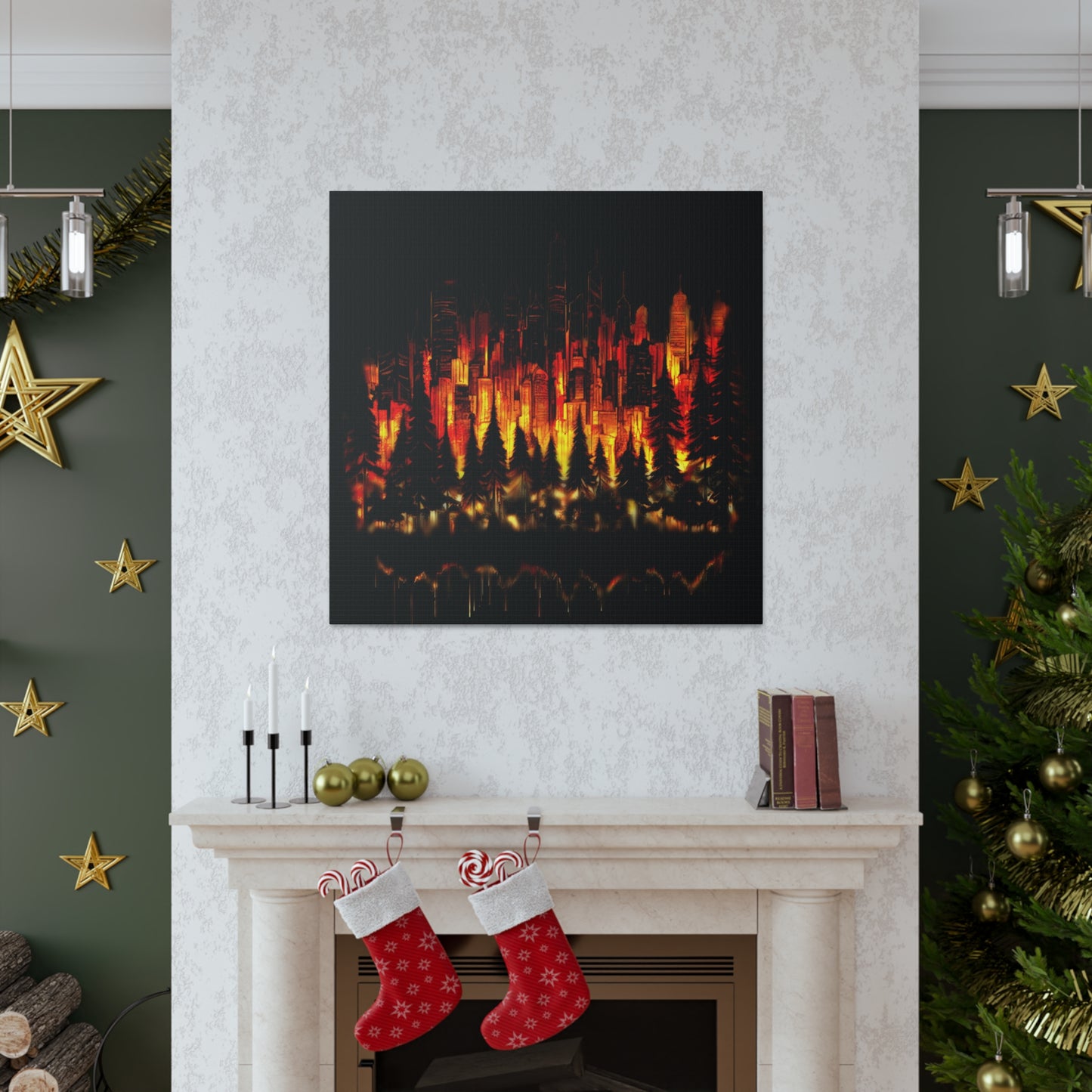 Night Light Life Landscape - Canvas