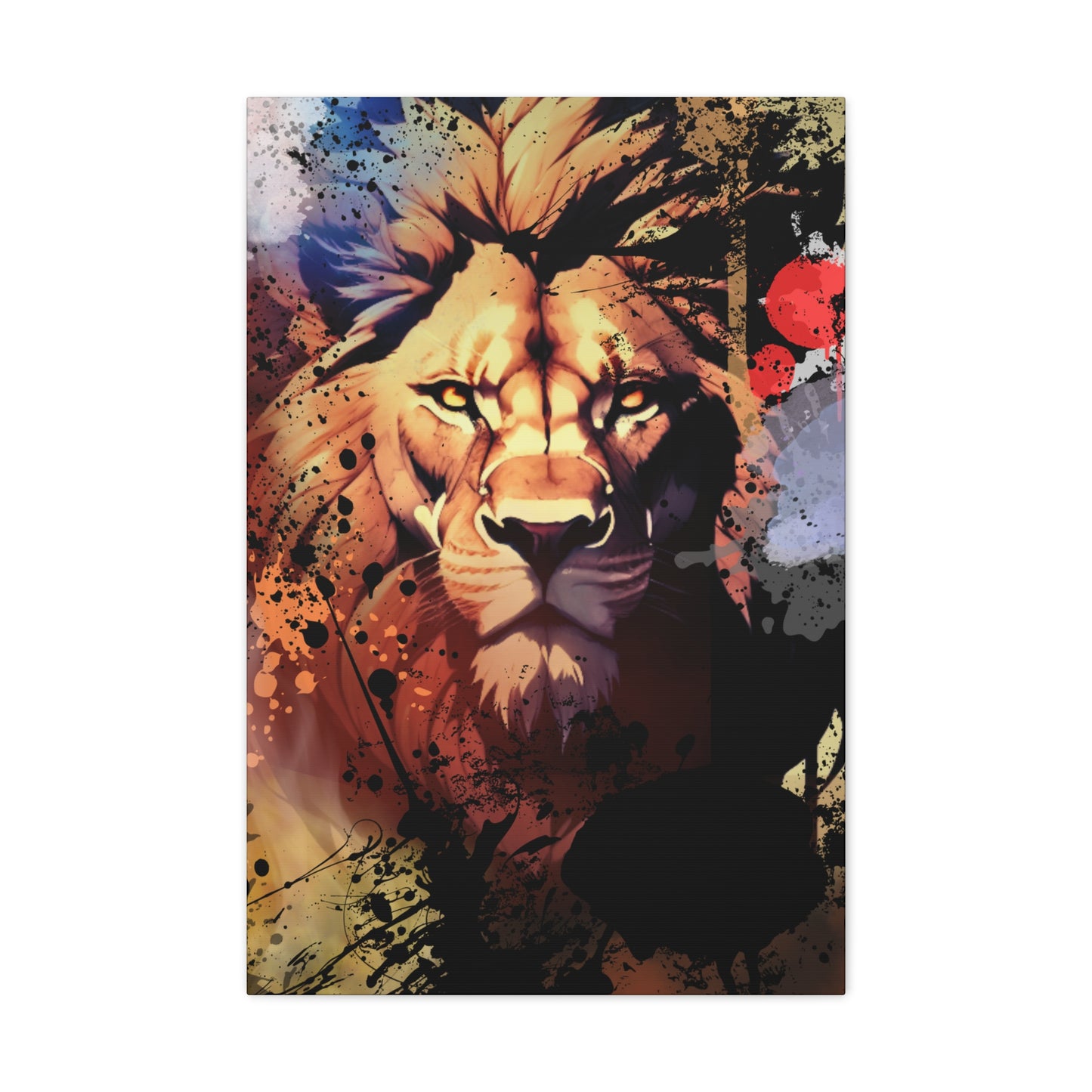 Drip Lion Inferno Motif - Canvas