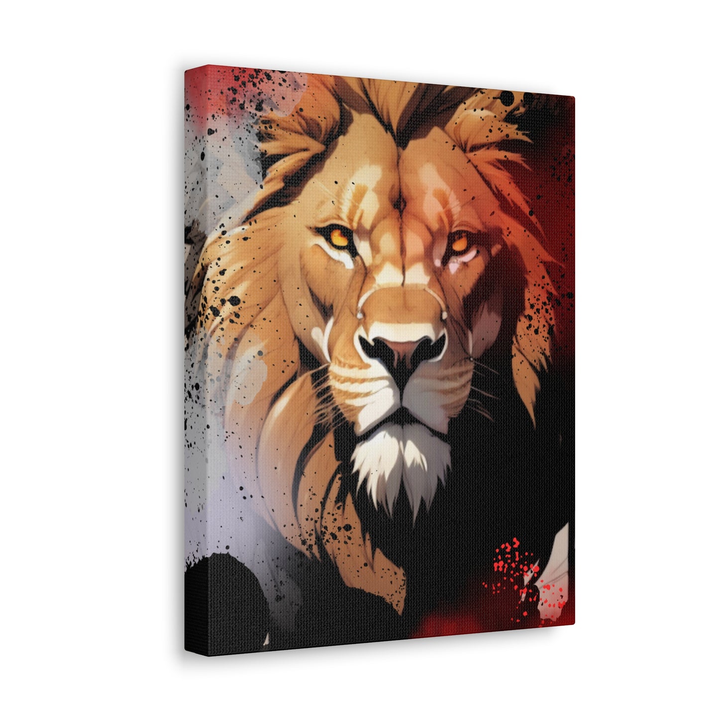 Drip Lion Slate Motif - Canvas