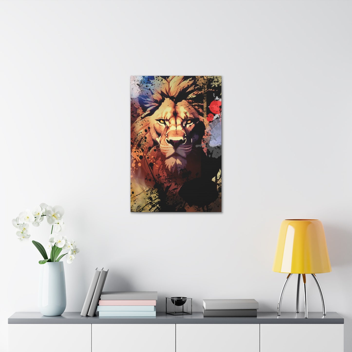 Drip Lion Inferno Motif - Canvas