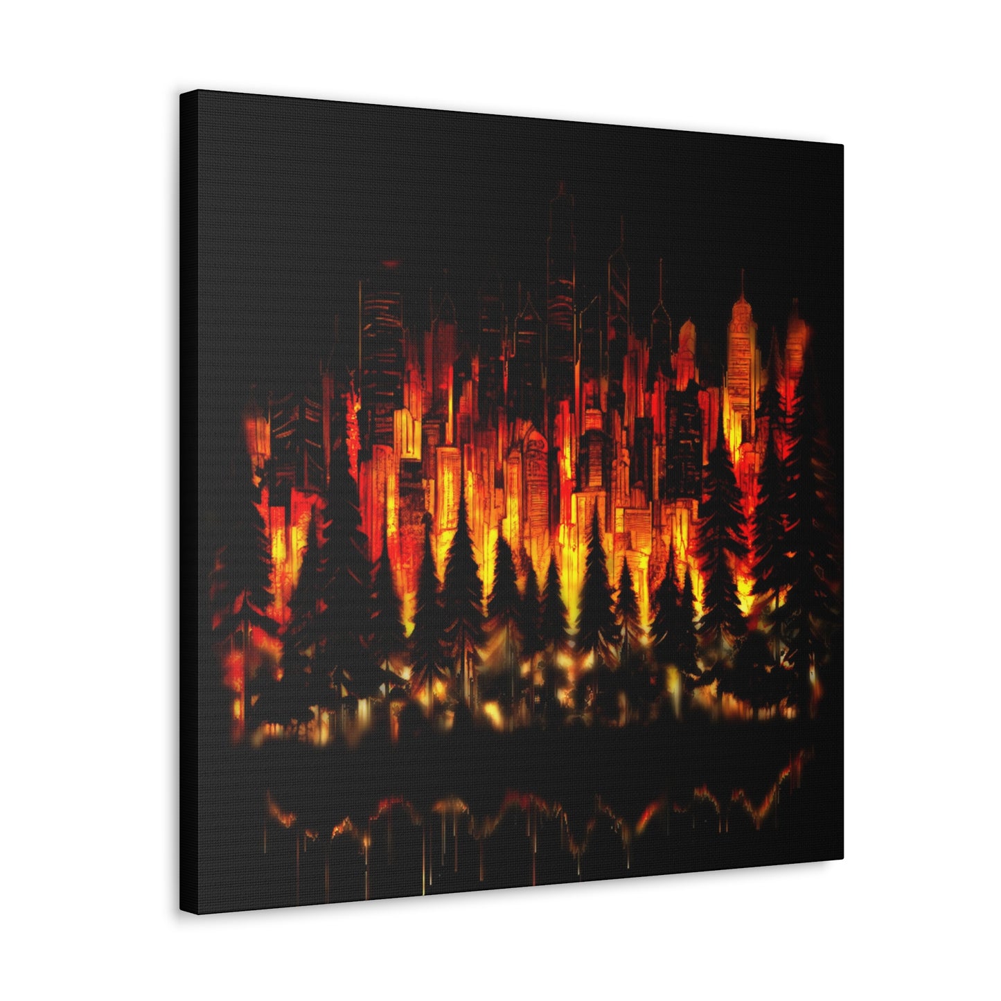 Night Light Life Landscape - Canvas