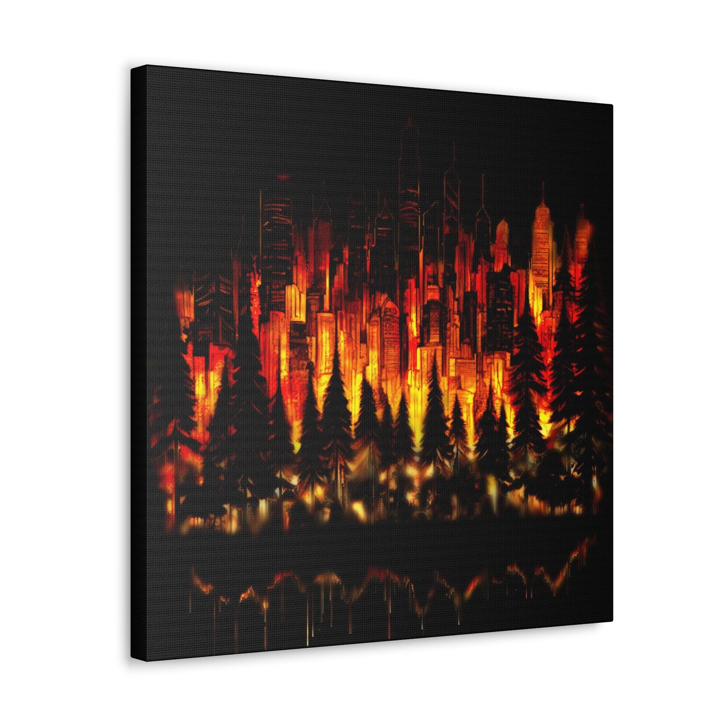 Night Light Life Landscape - Canvas