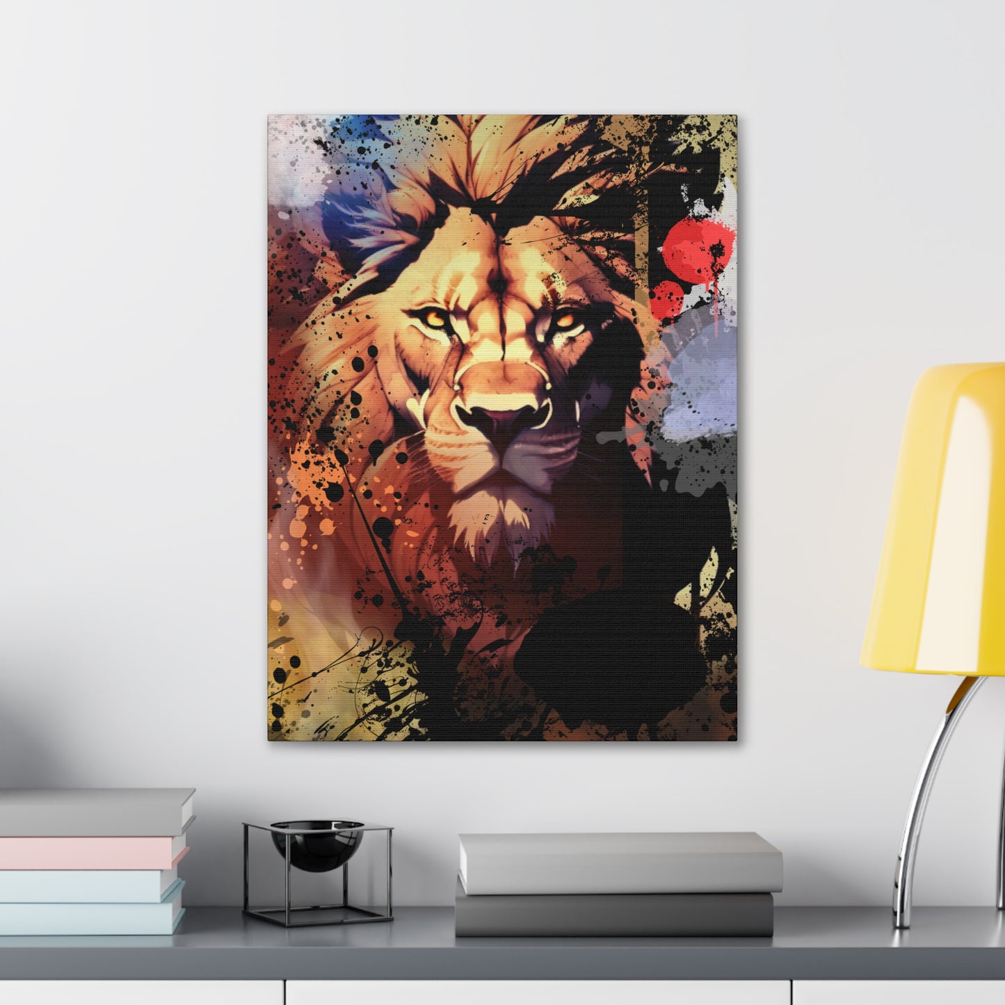 Drip Lion Inferno Motif - Canvas