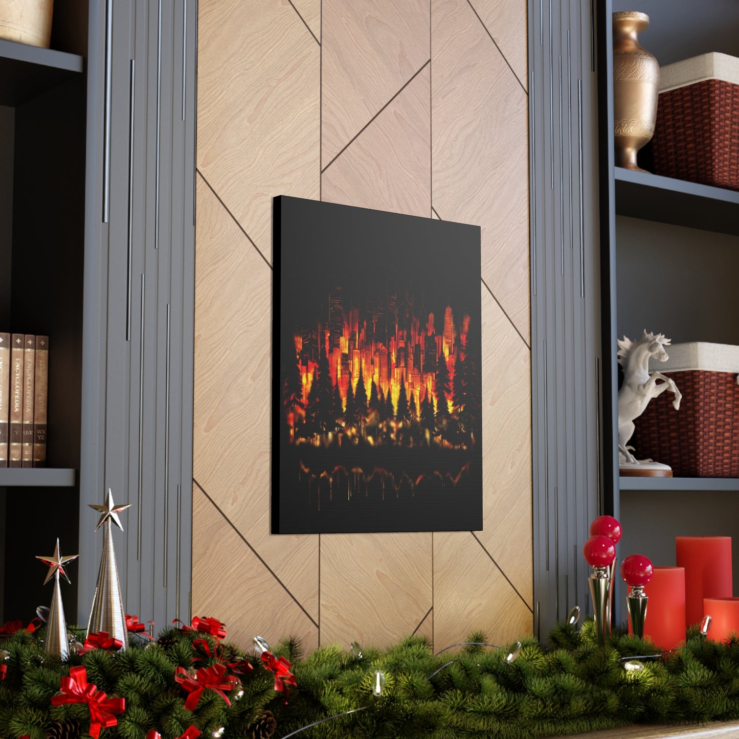 Night Light Life Landscape - Canvas