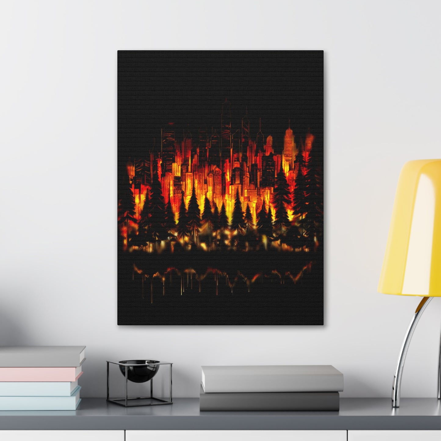 Night Light Life Landscape - Canvas