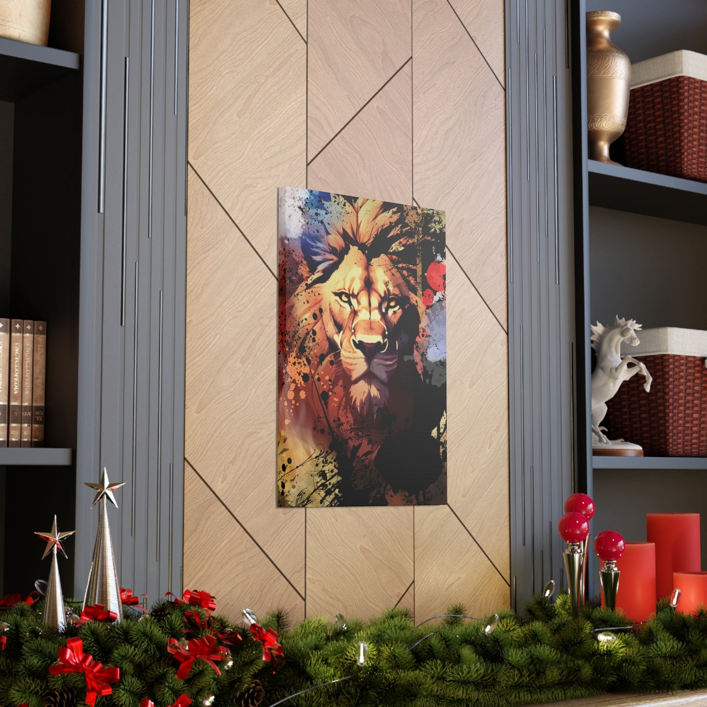 Drip Lion Inferno Motif - Canvas