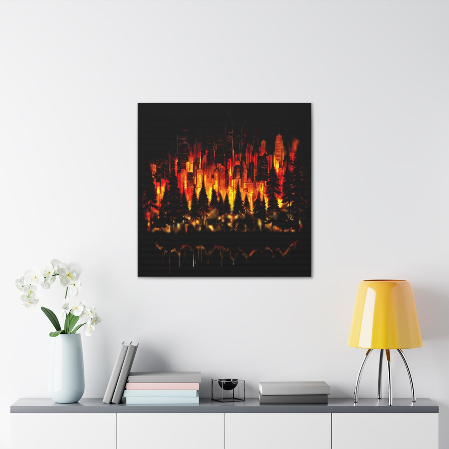 Night Light Life Landscape - Canvas