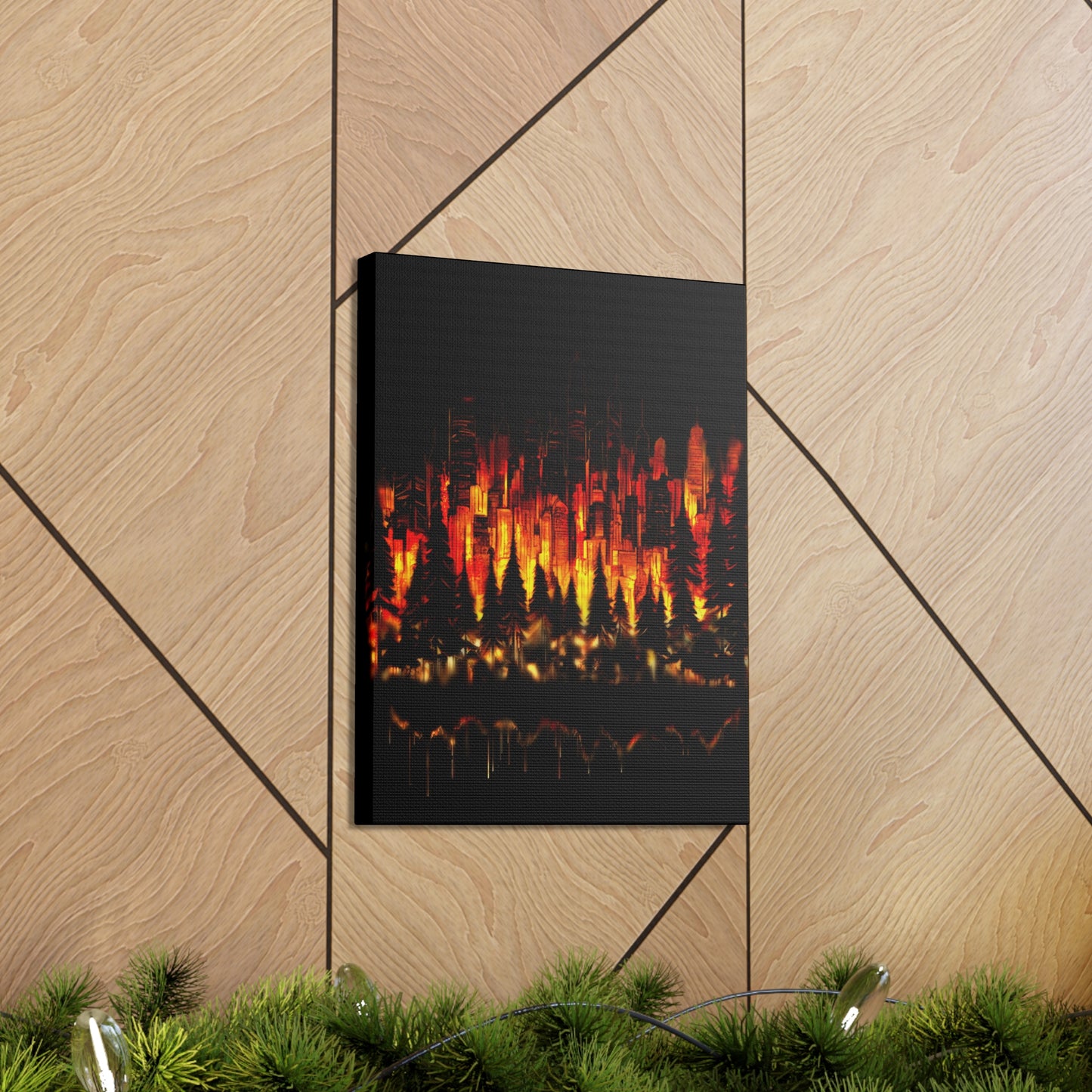 Night Light Life Landscape - Canvas