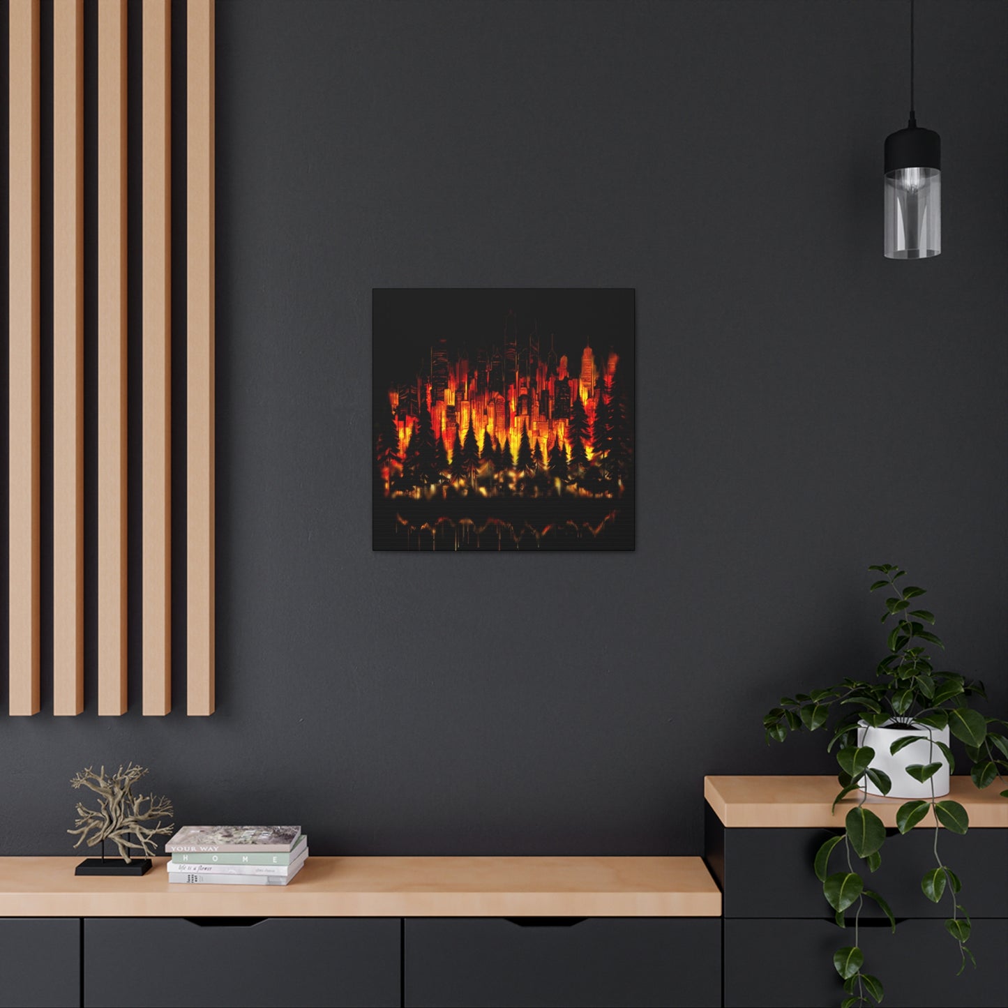 Night Light Life Landscape - Canvas