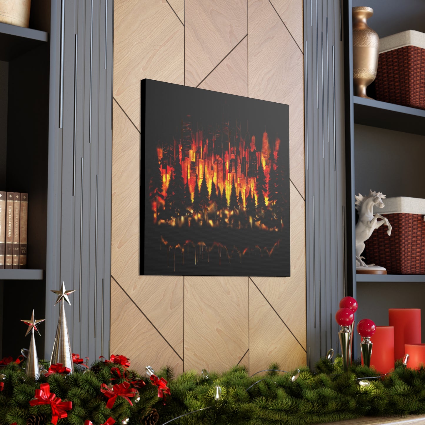 Night Light Life Landscape - Canvas