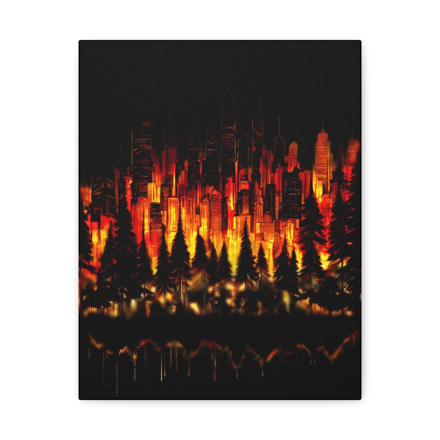Night Light Life Landscape - Canvas