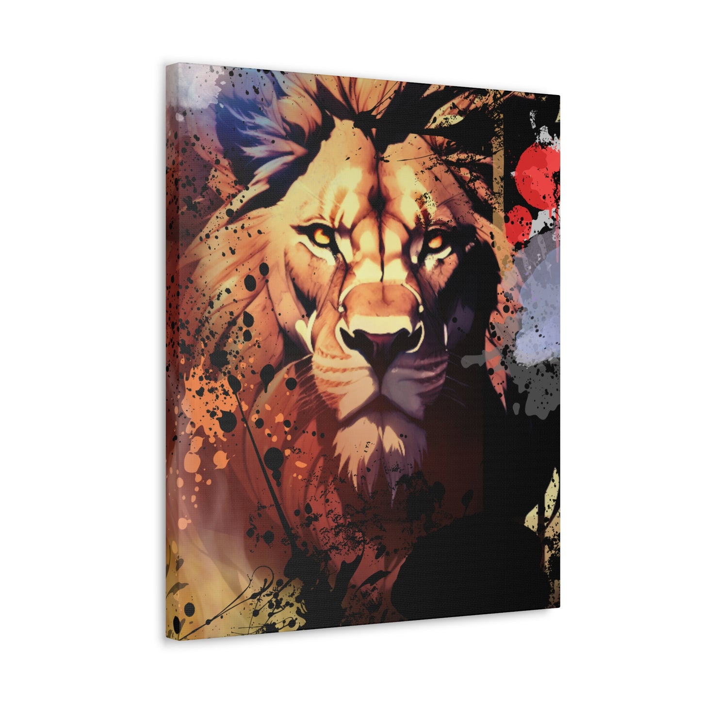 Drip Lion Inferno Motif - Canvas