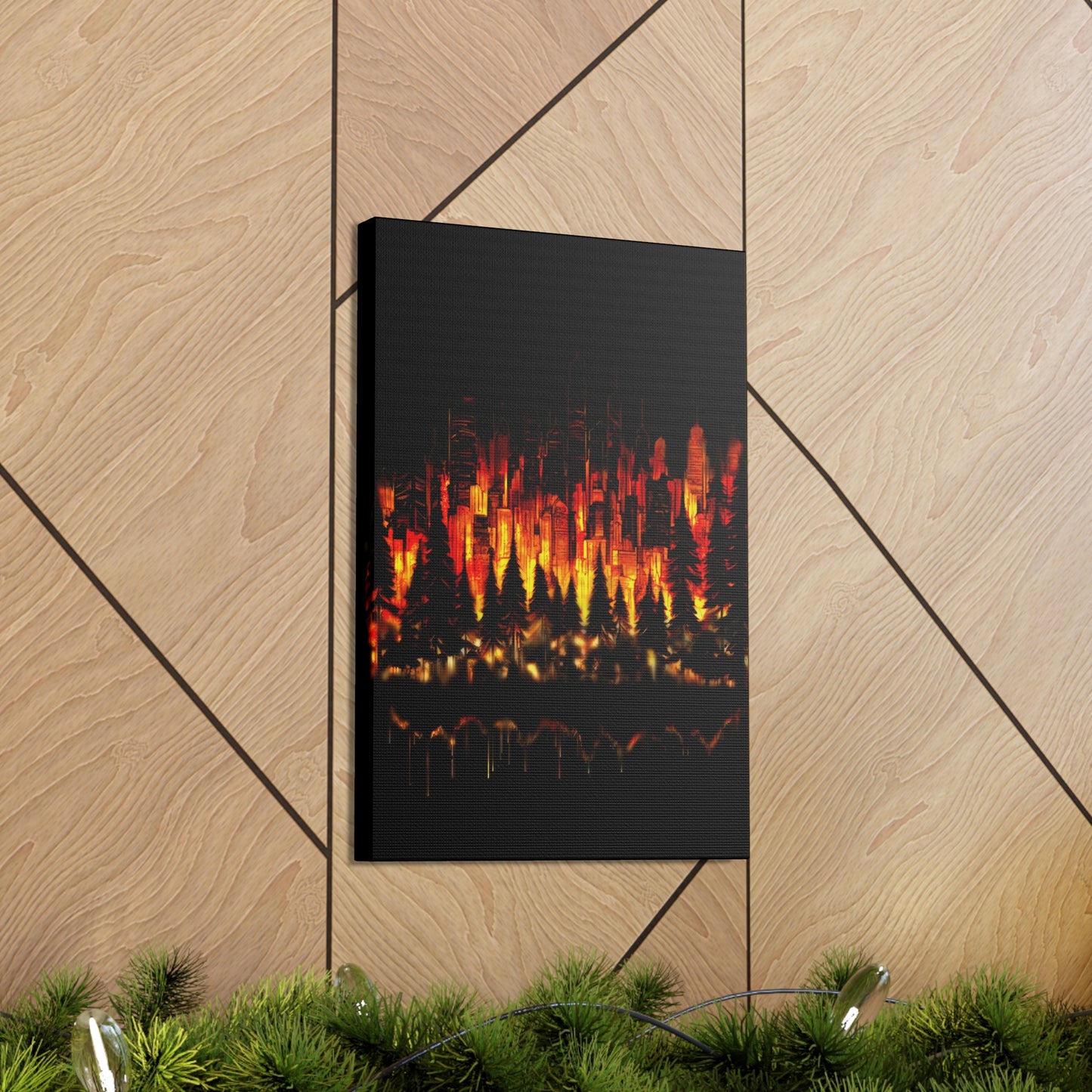 Night Light Life Landscape - Canvas