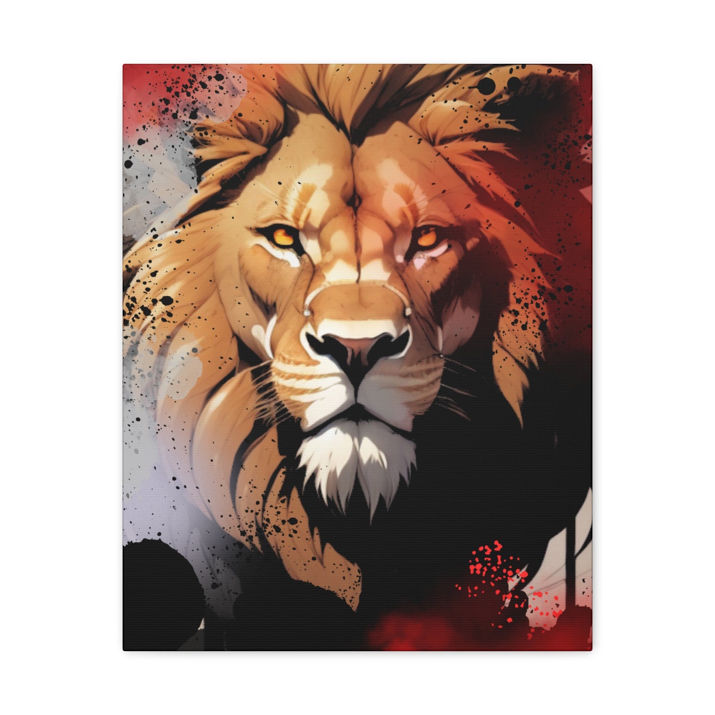 Drip Lion Slate Motif - Canvas