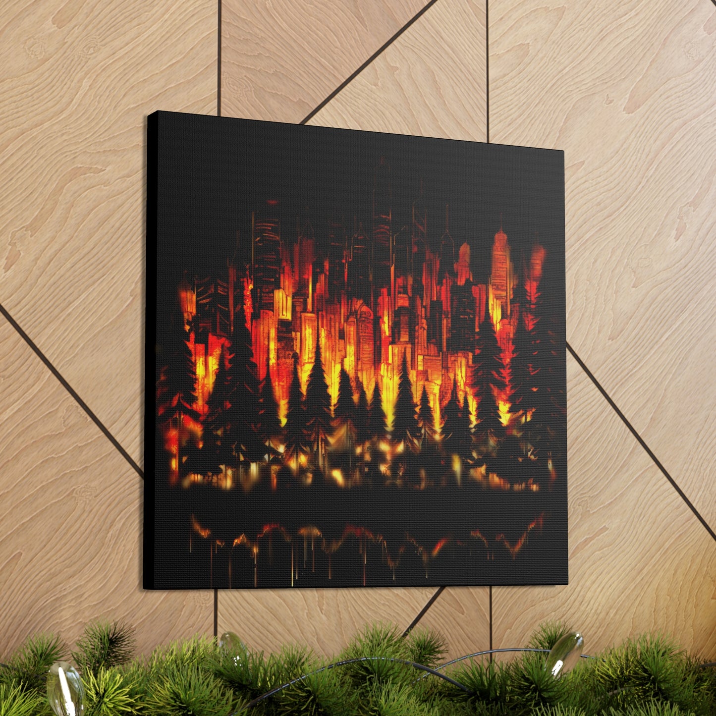 Night Light Life Landscape - Canvas
