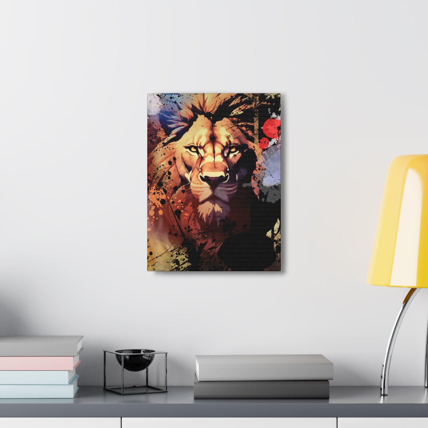 Drip Lion Inferno Motif - Canvas