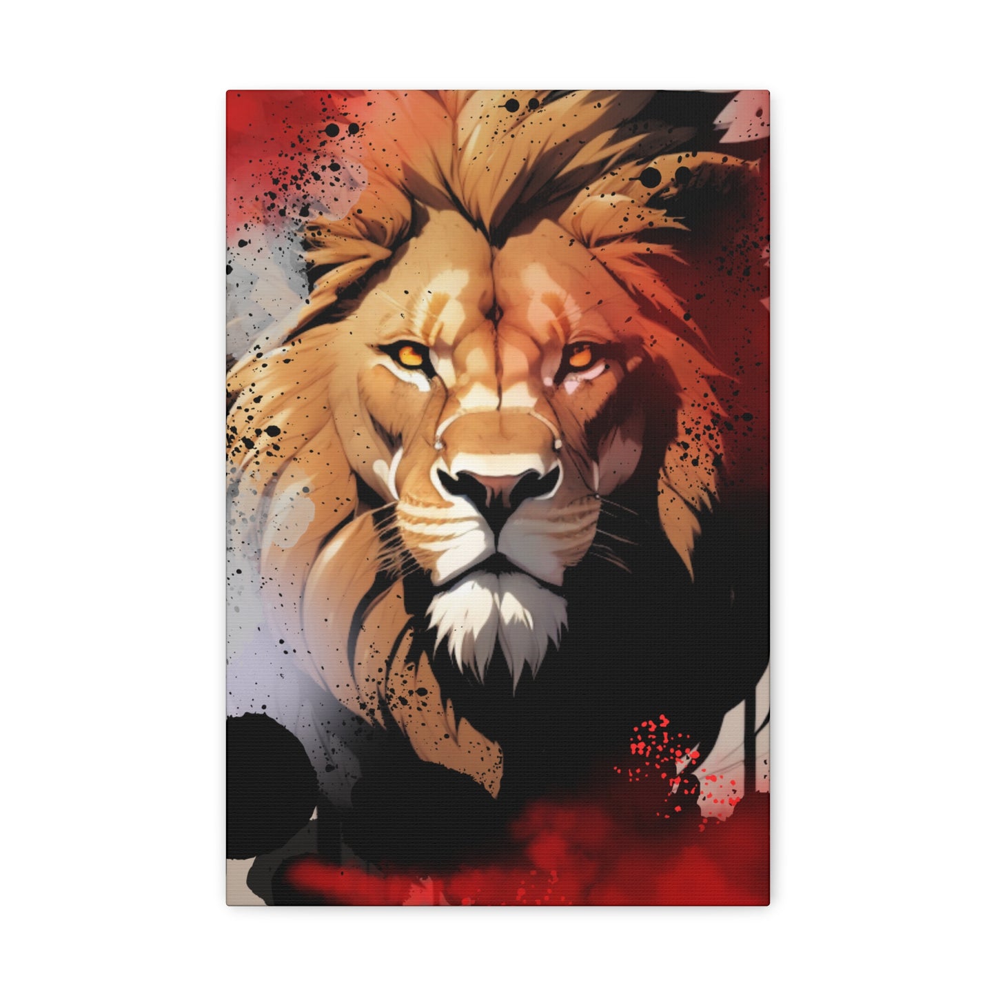 Drip Lion Slate Motif - Canvas