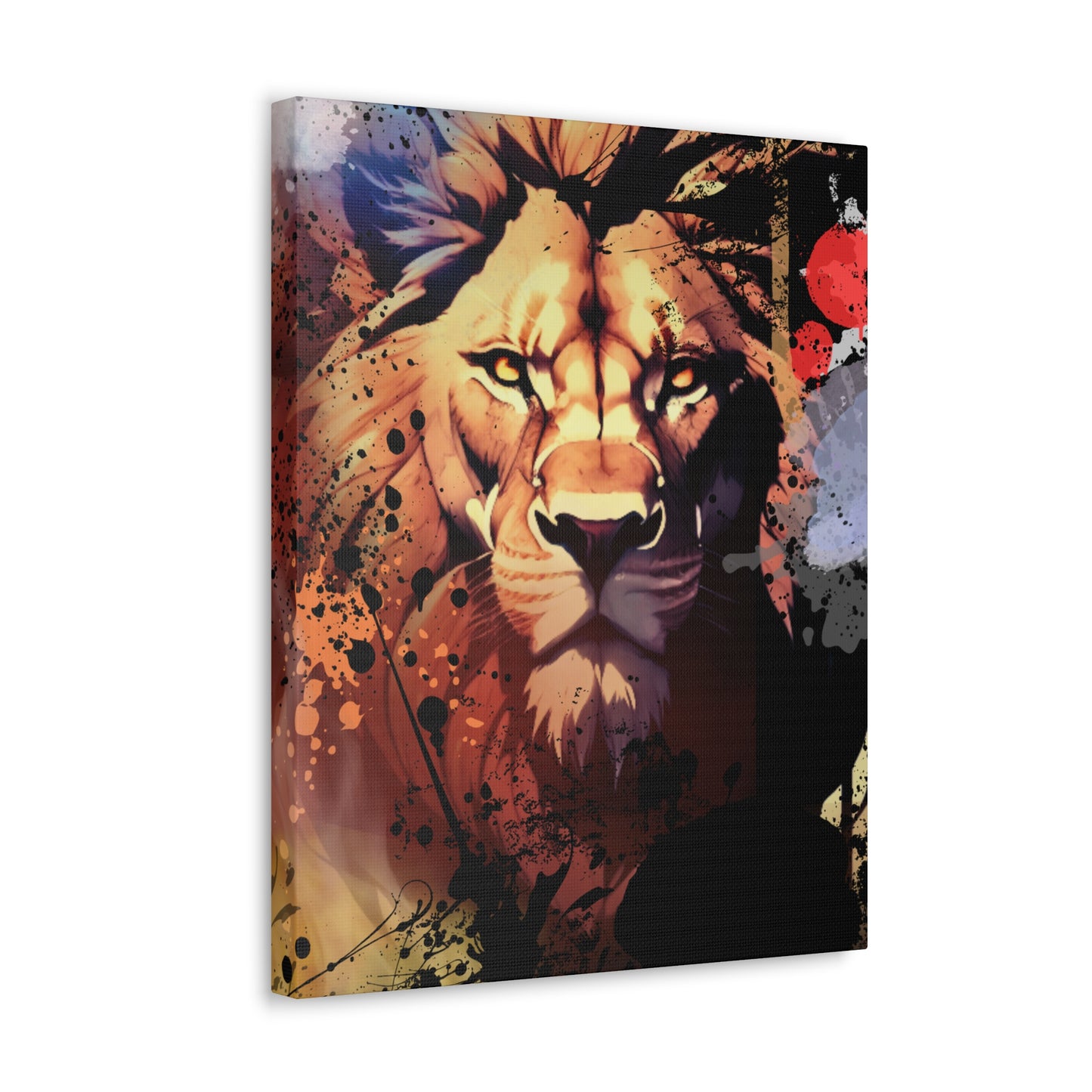 Drip Lion Inferno Motif - Canvas