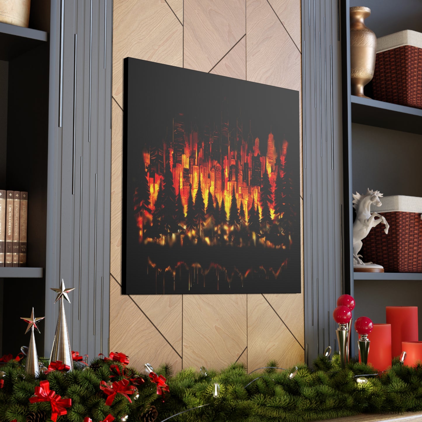 Night Light Life Landscape - Canvas