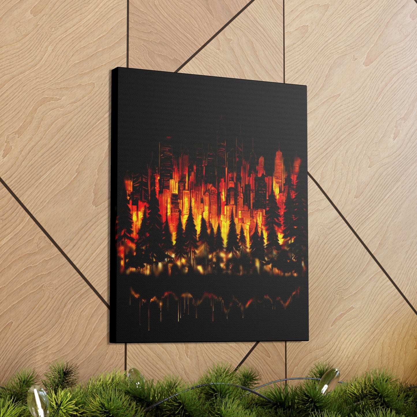 Night Light Life Landscape - Canvas