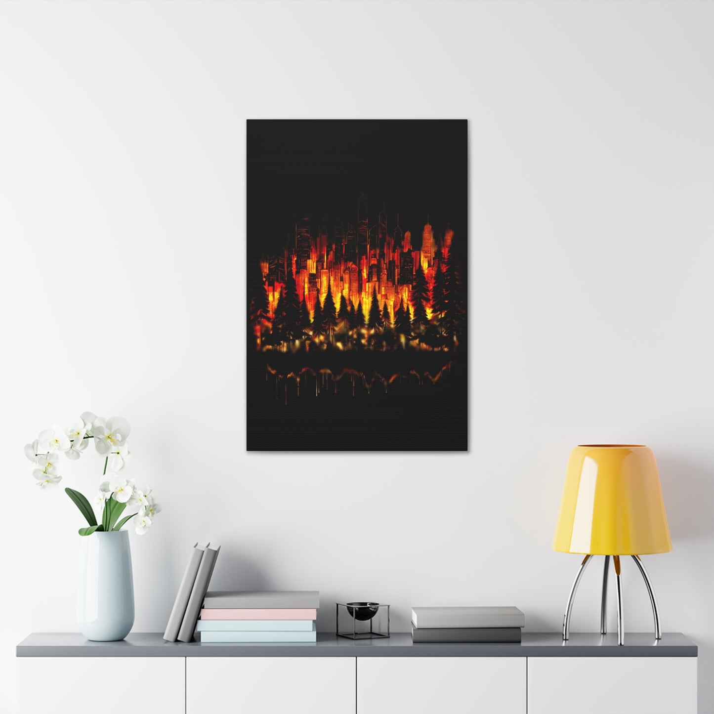 Night Light Life Landscape - Canvas