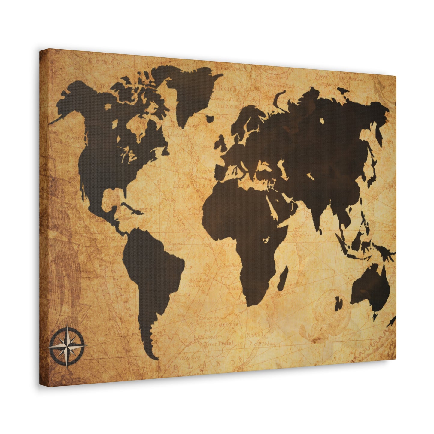 World Map Espresso Coffee Course - Canvas