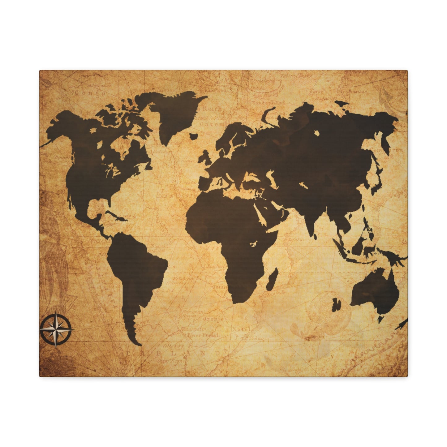 World Map Espresso Coffee Course - Canvas