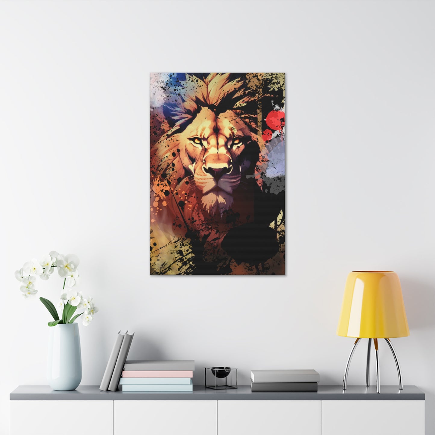 Drip Lion Inferno Motif - Canvas