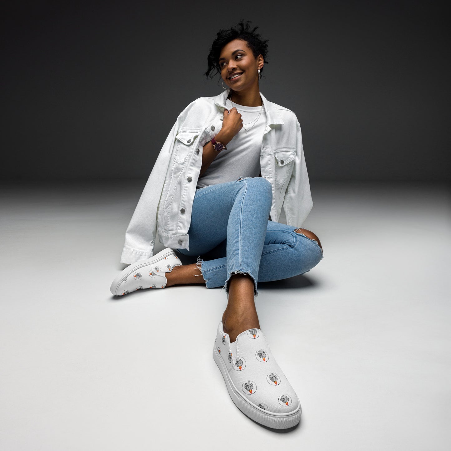 Fan2Flame Print - Women’s slip-on canvas shoes