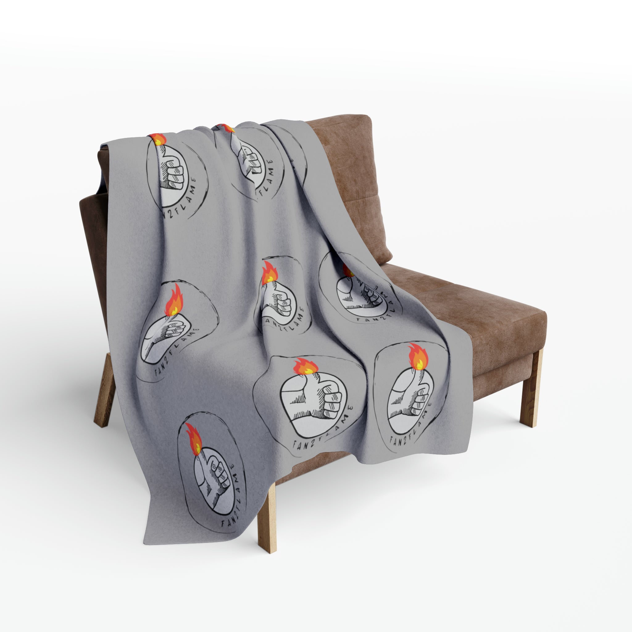 Fan2Flame Grey - Arctic Fleece Blanket