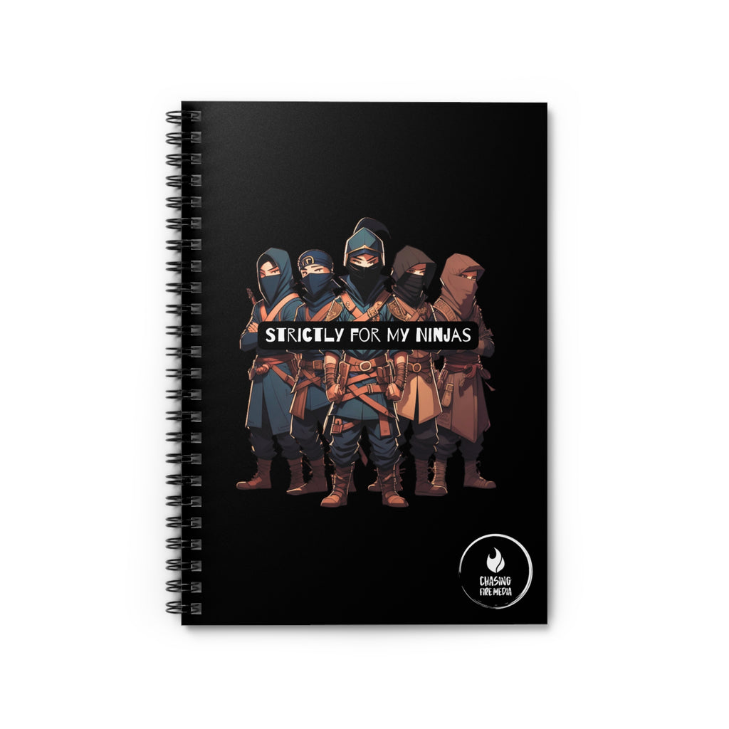 Strictly4 My Ninjas Black - Spiral Notebook - Ruled Line