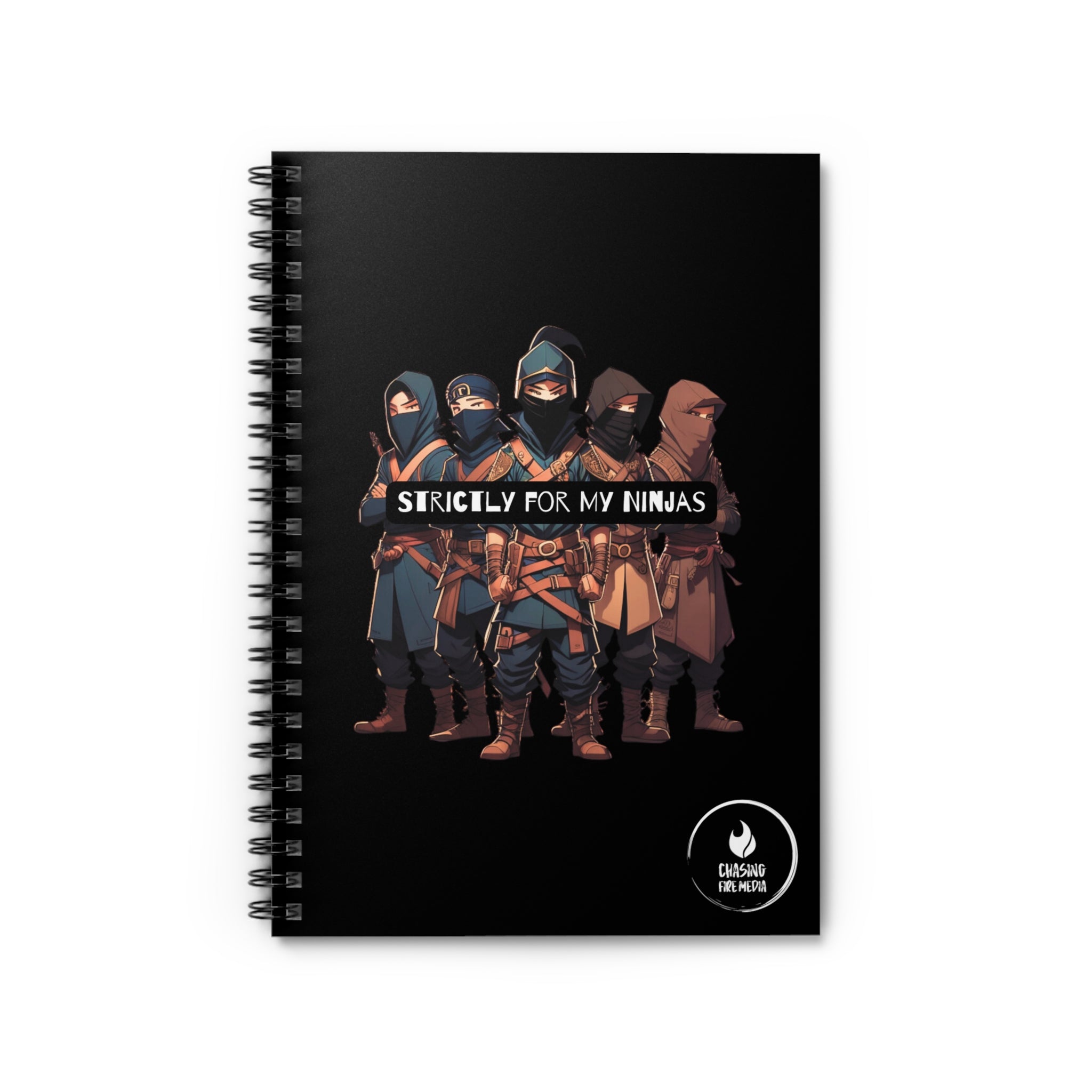 Strictly4 My Ninjas Black - Spiral Notebook - Ruled Line