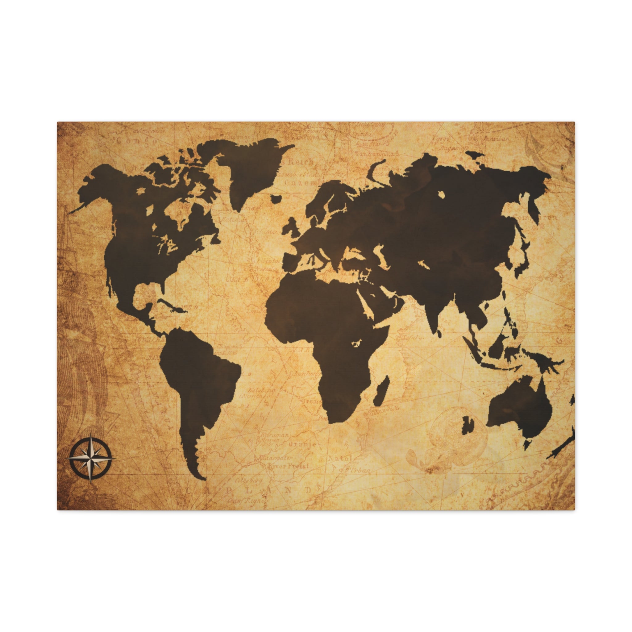 World Map  Espresso Coffee Course - Canvas