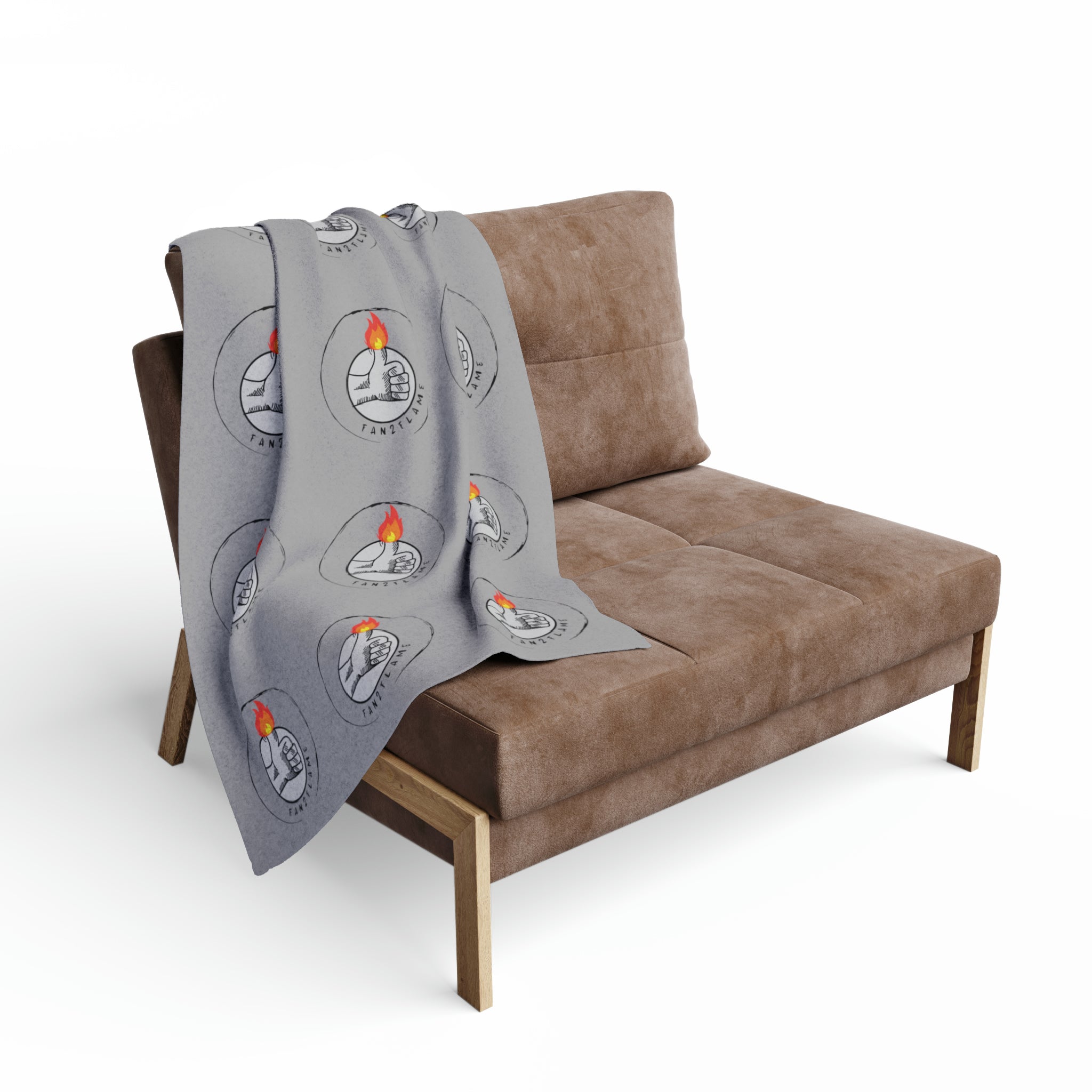 Fan2Flame Grey - Arctic Fleece Blanket