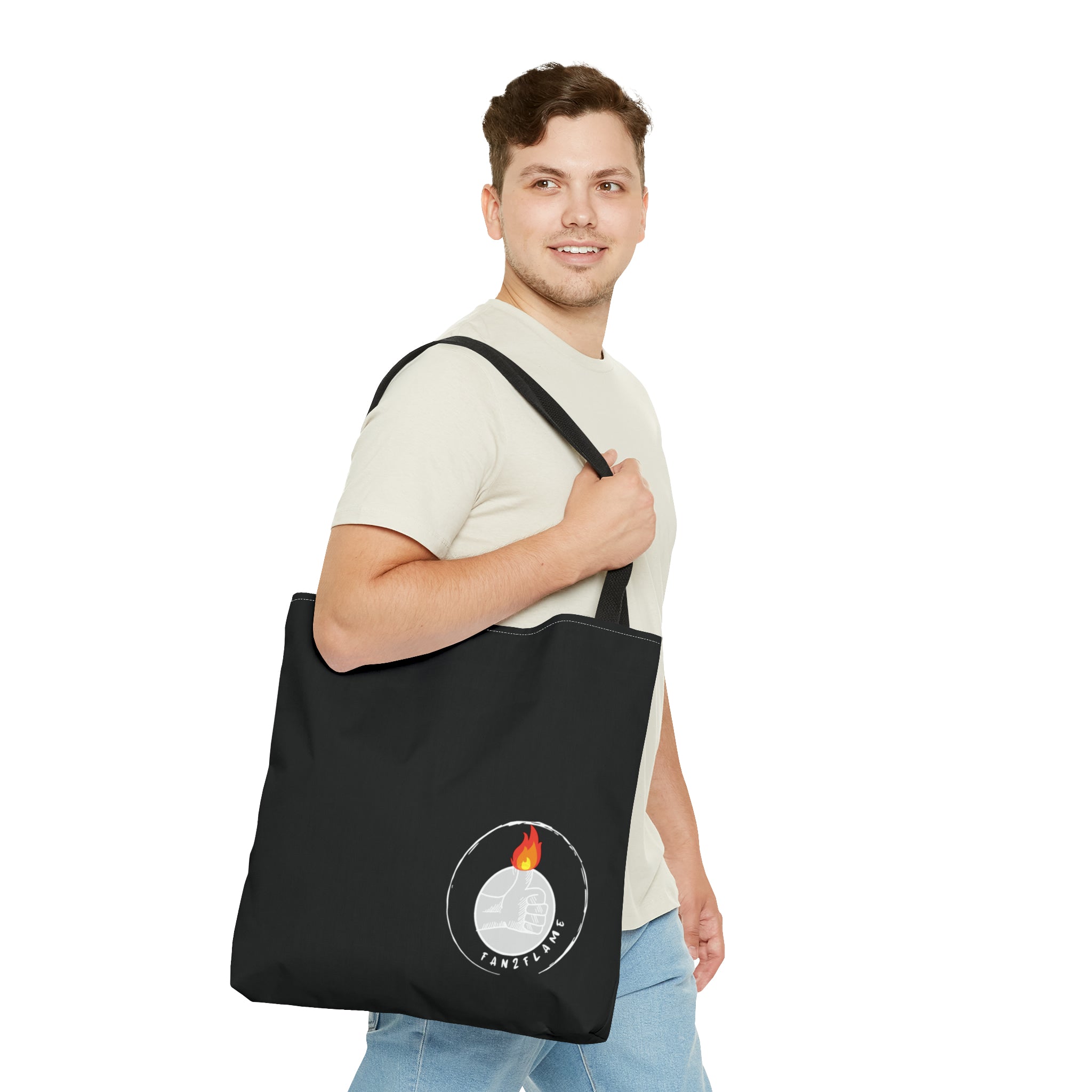 Fan2Flame Black - Tote Bag (AOP)