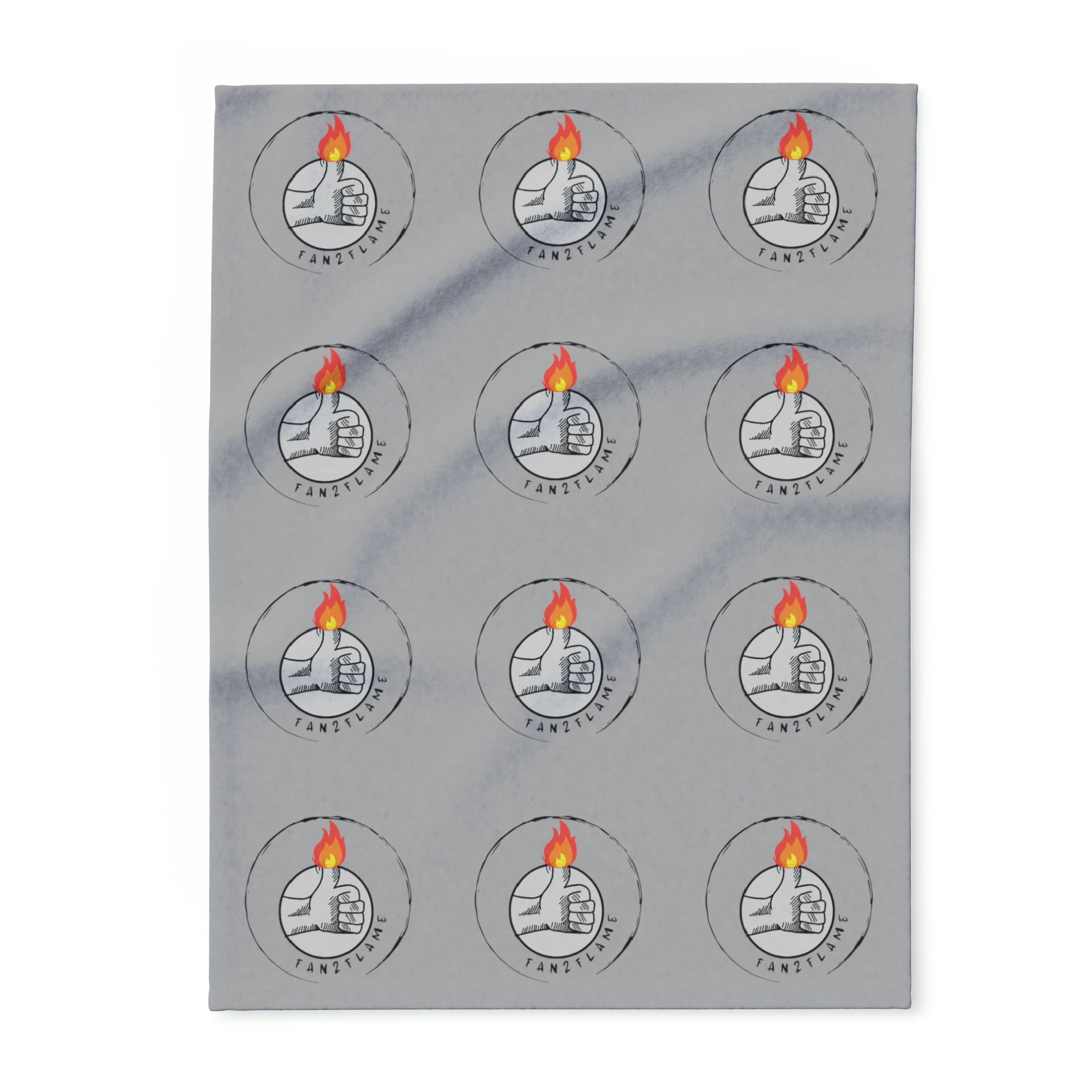 Fan2Flame Grey - Arctic Fleece Blanket
