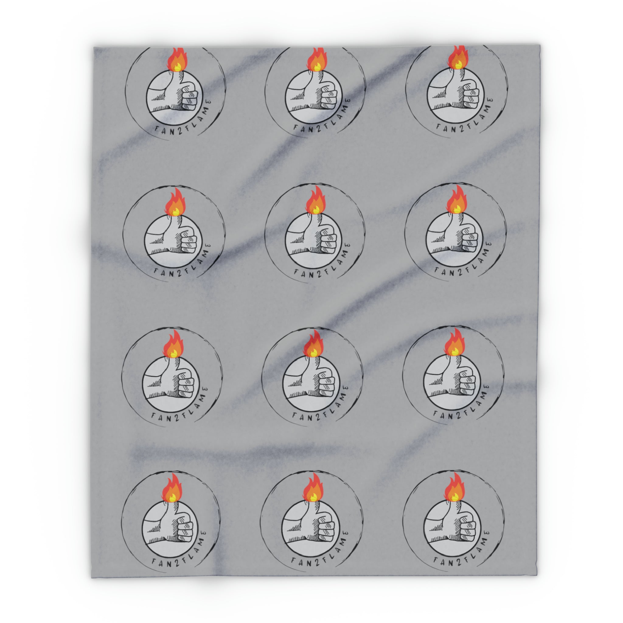 Fan2Flame Grey - Arctic Fleece Blanket