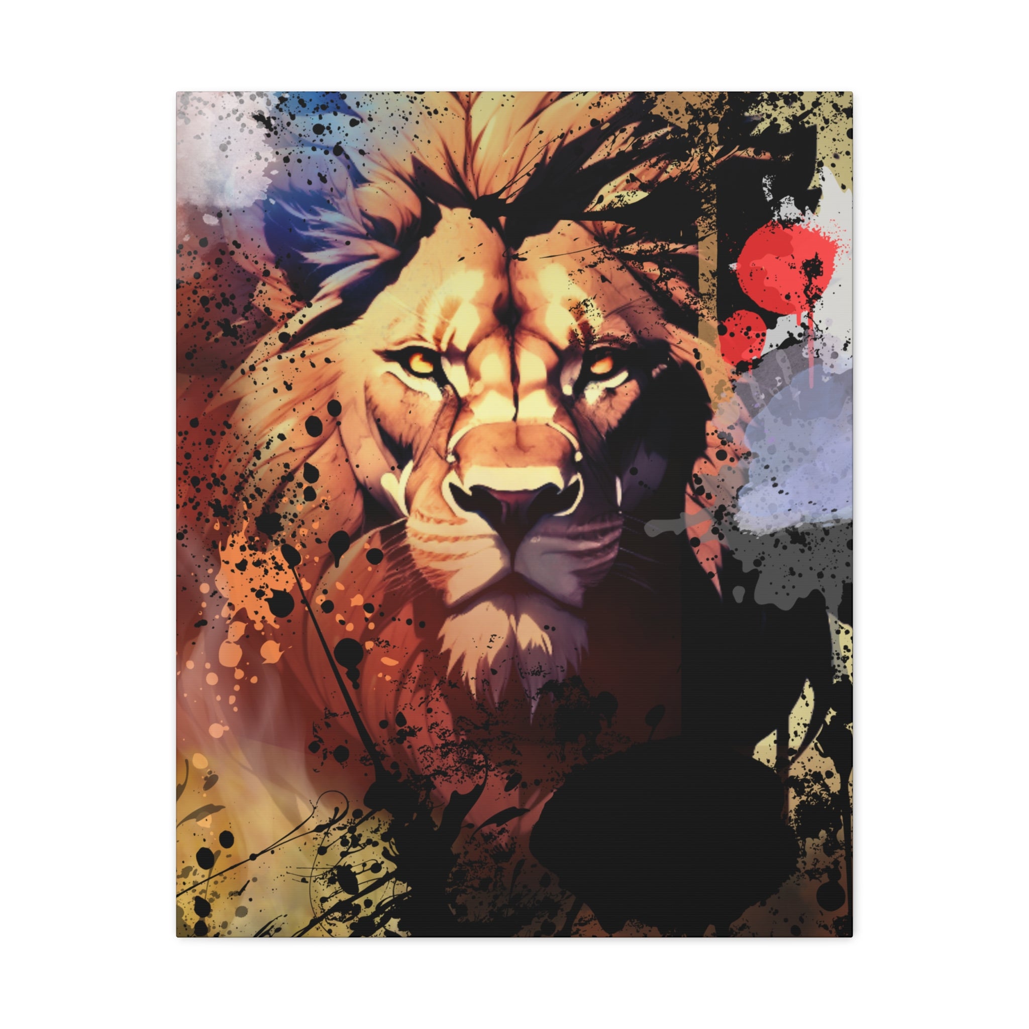Drip Lion Inferno Motif - Canvas